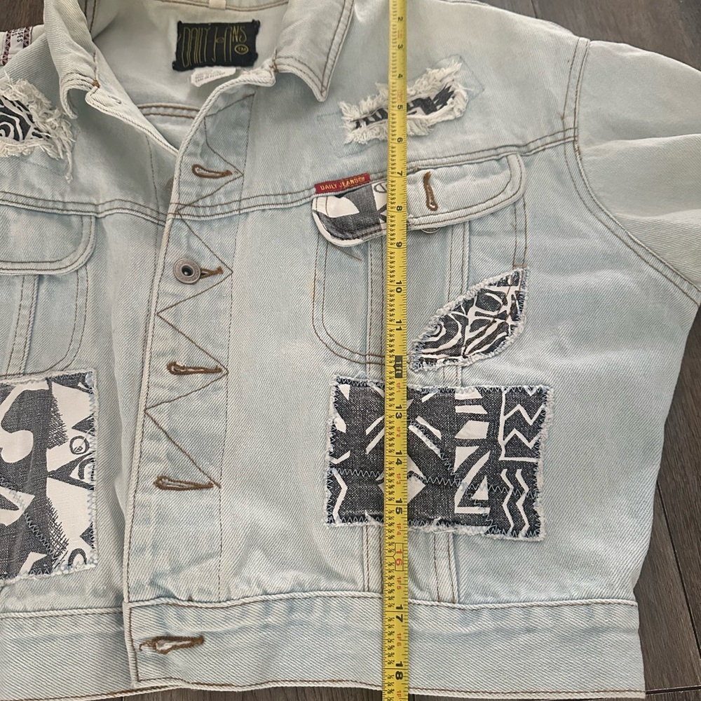 Vintage Daily Jeans Patchwork Style Button Ups Ra… - image 6